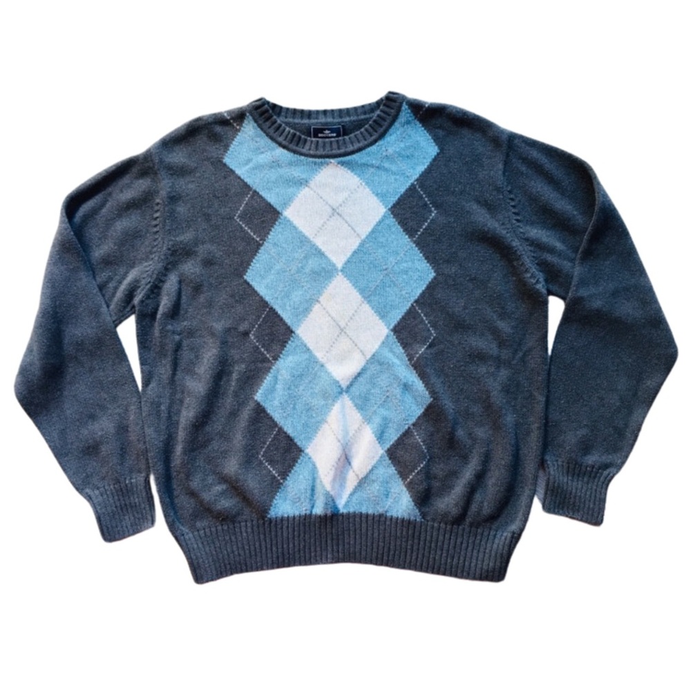 Dockers Argyle Cotton Crewneck Sweater SZ M